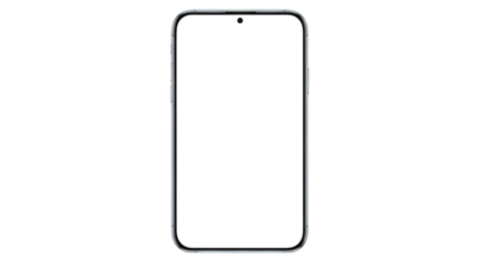 Modern smartphone isolated on transparent background
