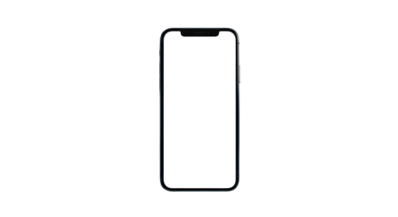 Modern smartphone isolated on transparent background