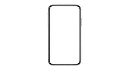 Modern smartphone isolated on transparent background