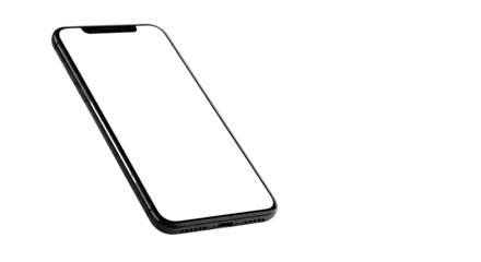 Modern smartphone isolated on transparent background