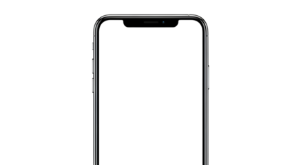 Modern smartphone isolated on transparent background