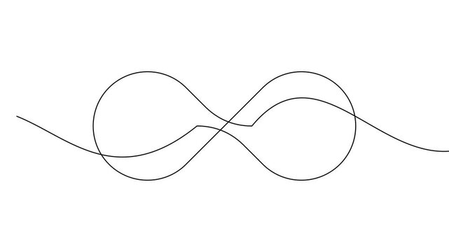 Continuous line drawing of infinity symbol