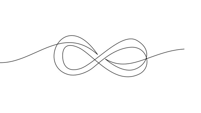 Infinity Symbol Continuous Line Art Drawing