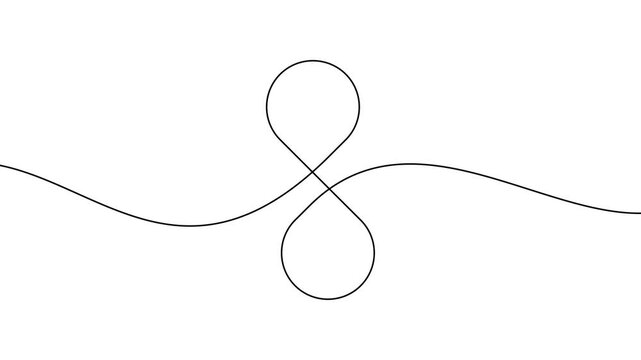 Abstract Symbol Line Art: Infinity Figure Design