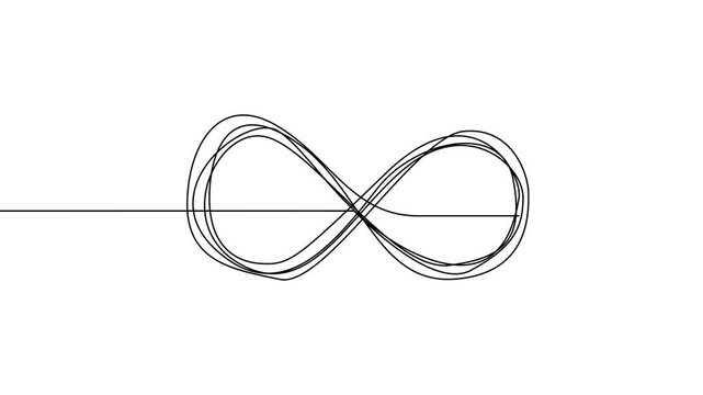 Infinity Sign, One Line Continuous Drawing