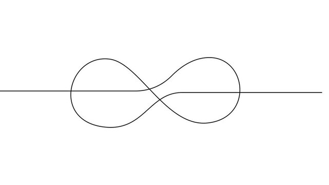 Infinity Symbol Animation, Math Concept, Line Art