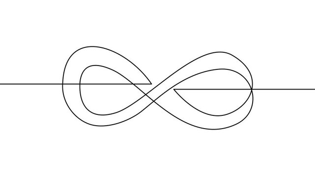 Simple continuous line drawing of infinity symbol