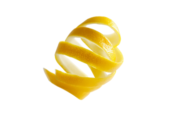 Bright Citrus Lemon Peel Floating High Detail