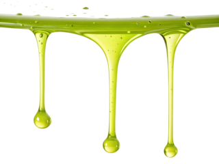 Green Liquid Drips: Viscous Gel and Dripping Ooze