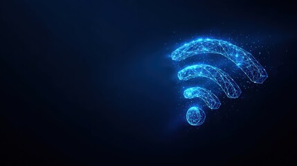 A striking visual representation of a digital, wireless connectivity. ..Created with Generative AI, not depicting real subjects.