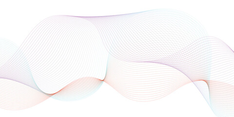 Abstract colorfull wave element for design. Digital frequency track equalizer.. .Curved wavy line, smooth stripe stock illustration