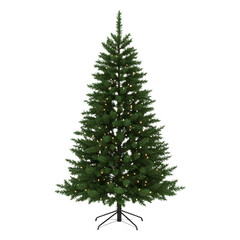 Fototapeta premium Setting up a christmas tree indoors holiday decor festive atmosphere