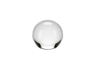 Serum droplet glossy transparent bead isolated clean white background