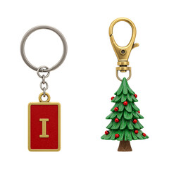 Holiday keychain accessories festive season product showcase studio close-up