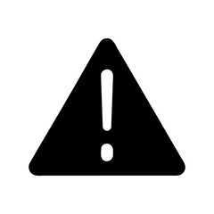 Warning sign icon with exclamation point inside triangle indicating potential danger
