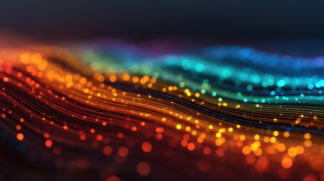 A vibrant, abstract image showing flowing lines and colorful bokeh effects, creating a mesmerizing visual experience.