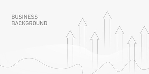 Modern white creative economy investment report chart arrow up illustration background