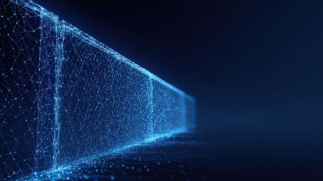 An abstract display of a futuristic digital structure, radiating a mesmerizing glow, is rendered. Showcasing the network. ..Created with Generative AI, not depicting real subjects. - Powered by Adobe