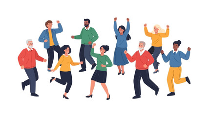 Fototapeta premium Joyful People Dancing Together A Celebration of Life and Community