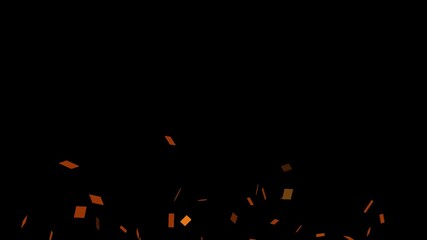 Birthday party and anniversary celebration overlay motion design element. colorful fairy unicorn confetti rain isolated on transparent background.