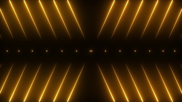 Abstract techno background with blue neon lights. Striped texture in cross shape for innovation concept. Seamless loop.