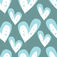 love heart valentine seamless pattern