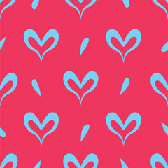 love heart valentine seamless pattern