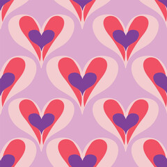 love heart valentine seamless pattern