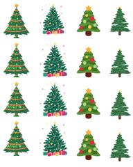 A green Christmas tree decorated for the holiday season