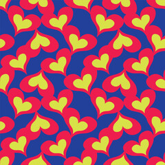 love heart valentine seamless pattern