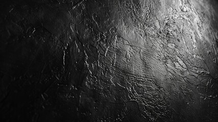 Dark textured surface with rough, cracked patterns and subtle highlights