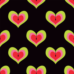 love heart valentine seamless pattern
