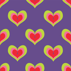 love heart valentine seamless pattern
