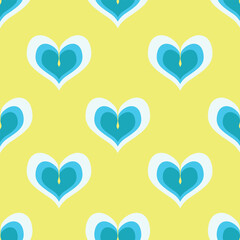 love heart valentine seamless pattern