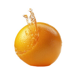 Orange juice splashing, PNG, Isolated on transparent background.