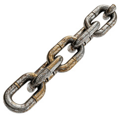 Obraz premium Rusty metal chain links on a black background close up image, Isolated On Black Background, Png Transparent Background, Cut Out