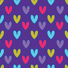 love heart valentine seamless pattern