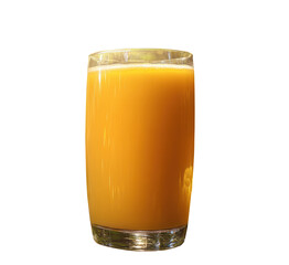 Golden mango juice PNG, isolated on transparent background.