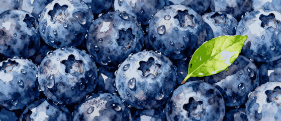 Liquid Light Juicy blueberry background isolated watercolor vector illustration svg