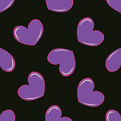 seamless background with hearts