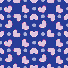 seamless background with hearts