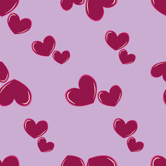 love heart valentine seamless pattern