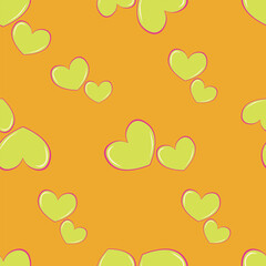 seamless background with hearts