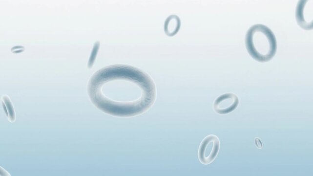 Gentle drifting tracheal rings animation on soft pastel blue gradient background