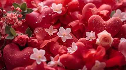 Pink Rose Bouquet Forming a Heart Shape