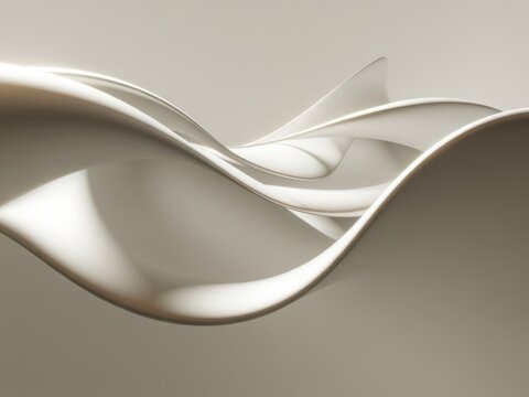 Smooth elegant white abstract waves flowing background design art