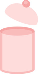 Pink Glass Jar with Lid Illustration
