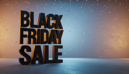 Bold 3D Black Friday Sale Announcement Discover Incredible Deals and Discounts for a Limited Time!