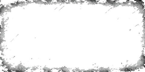 Distressed frame with grunge texture black and white border with rough edges perfect for adding a vintage or worn effect to photos and designs