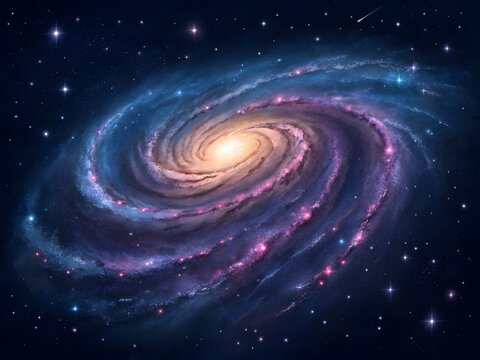 spiral galaxy in space